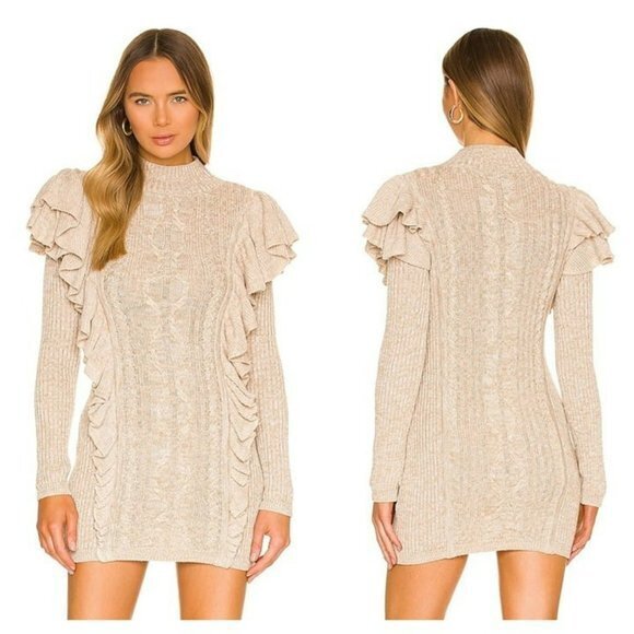 MAJORELLE Senzi Ruffle Mini Dress - Birch